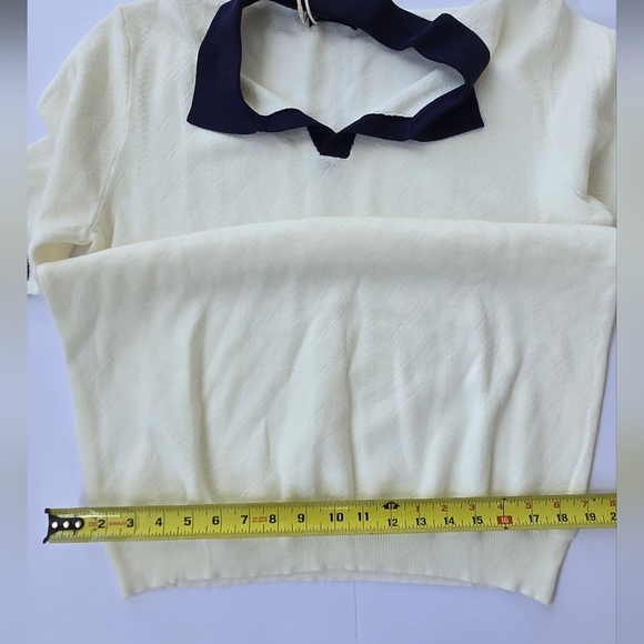 Qingway Chic White Polo Shirt -Size M - Picture 4 of 5